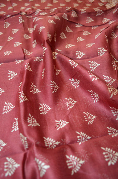 Wine Bapta Cotton Silk Handloom Saree