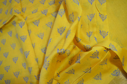 Yellow Bapta Cotton Silk Handloom Saree