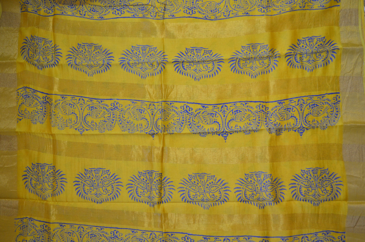 Yellow Bapta Cotton Silk Handloom Saree