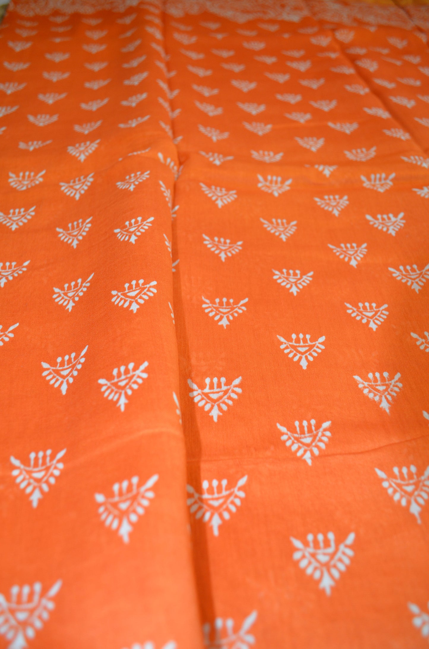 Orange Bapta Cotton Silk Handloom Saree