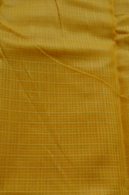 Yellow Magenta and Blue Kota Gadwal Cotton Silk Handloom Saree
