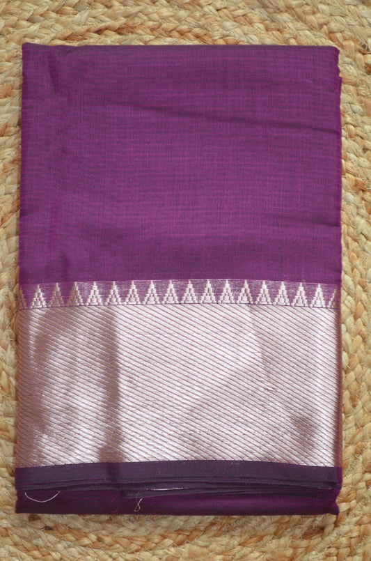 Purple Mangalagiri Cotton Silk Handloom Saree