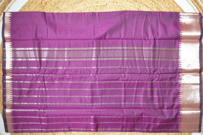 Purple Mangalagiri Cotton Silk Handloom Saree