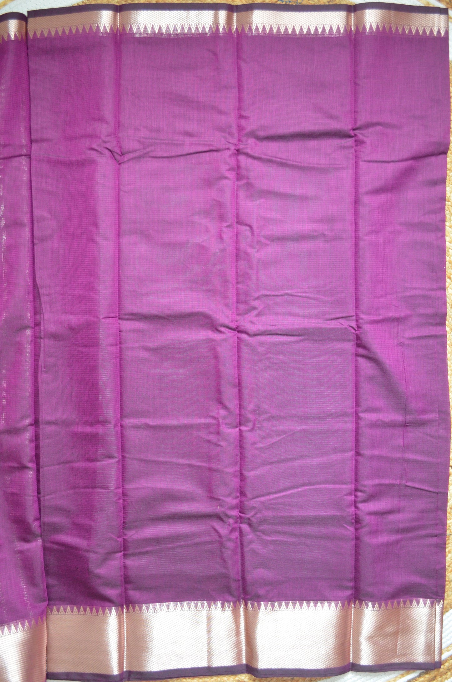 Purple Mangalagiri Cotton Silk Handloom Saree