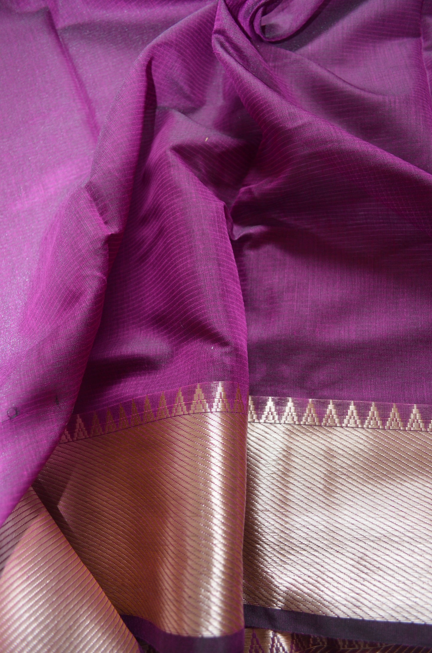 Purple Mangalagiri Cotton Silk Handloom Saree
