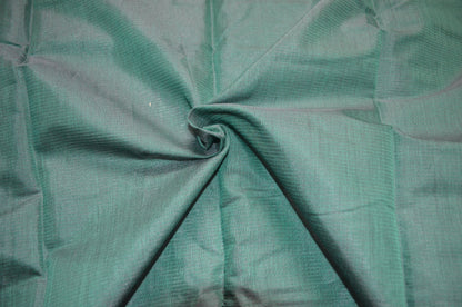 Jungle Green Mangalagiri Cotton Silk Handloom Saree