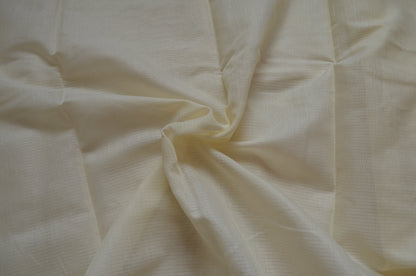 Cream Blue Mangalagiri Cotton Silk Handloom Saree