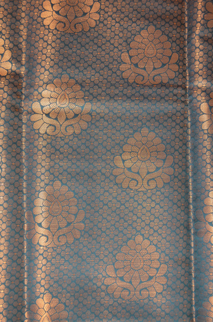 Jungle Green Jacquard Kanjivaram Silk Saree