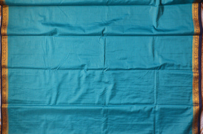 Teal Mysore Crepe Silk Saree