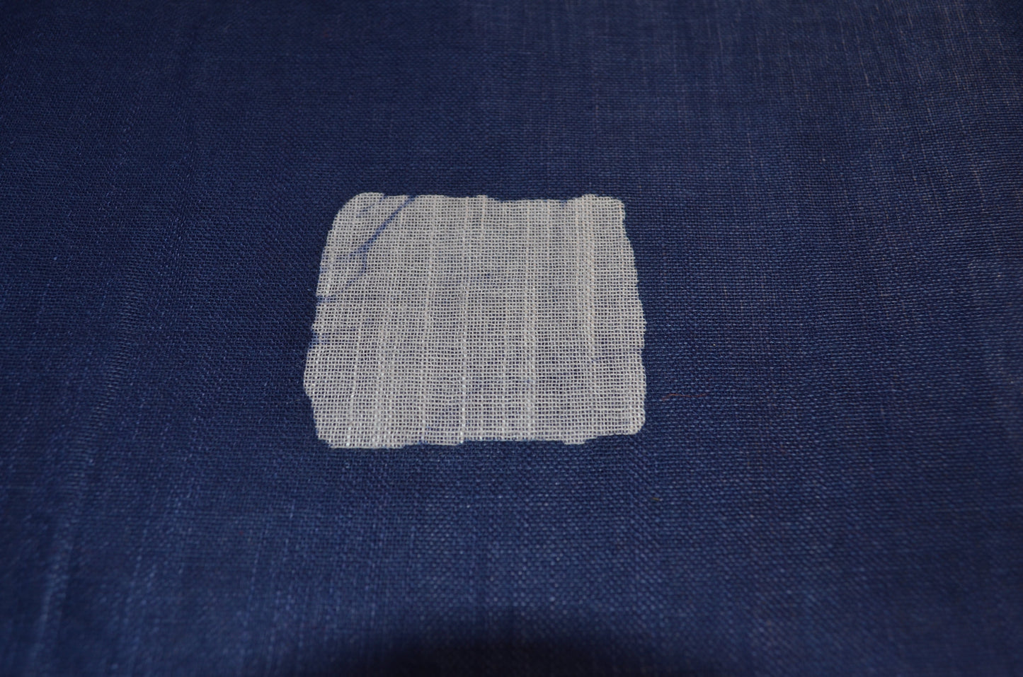 Navy Bagru Linen Handloom Saree