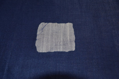 Navy Bagru Linen Handloom Saree