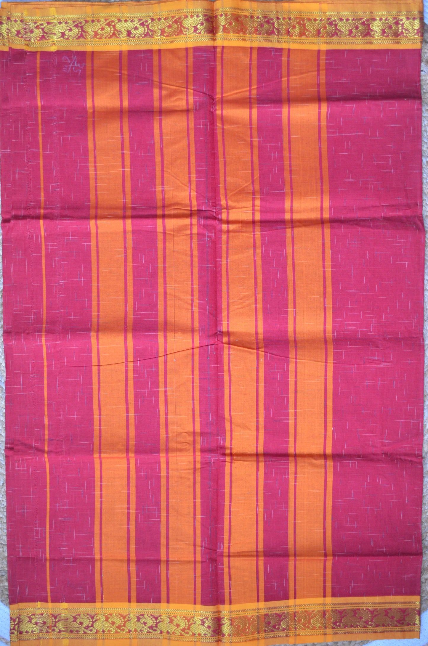 Red Madurai Cotton Handloom Saree