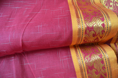 Red Madurai Cotton Handloom Saree