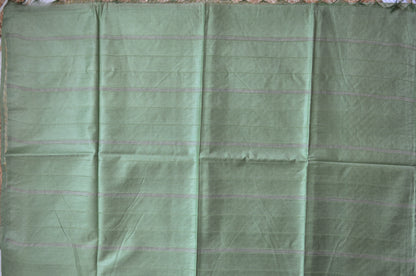 Olive Contemporary Thread Work Vegan Silk Handloom Saree
