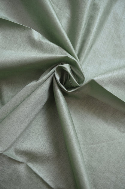 Olive Contemporary Thread Work Vegan Silk Handloom Saree