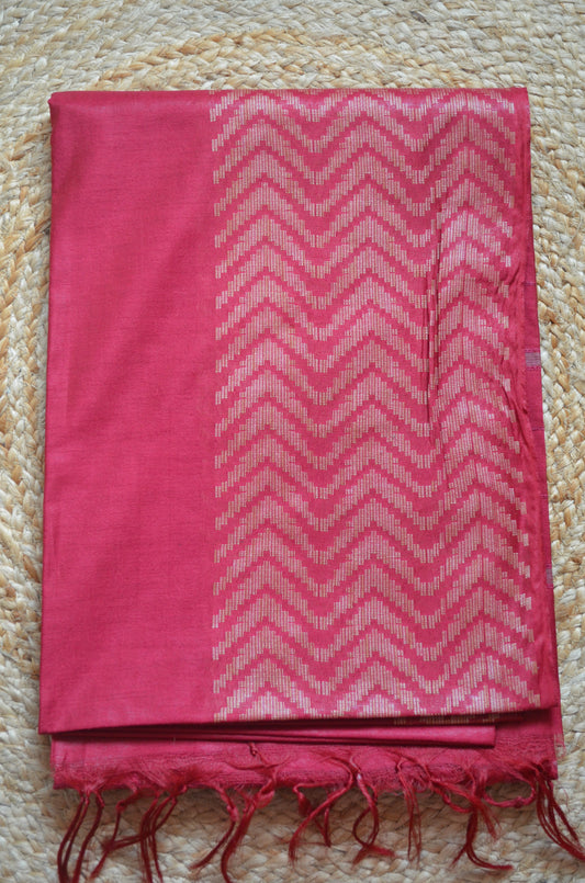 Rouge Contemporary Thread Work Vegan Silk Handloom Saree