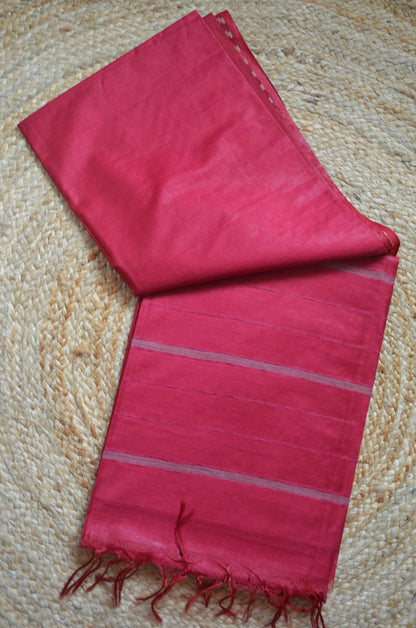 Rouge Contemporary Thread Work Vegan Silk Handloom Saree