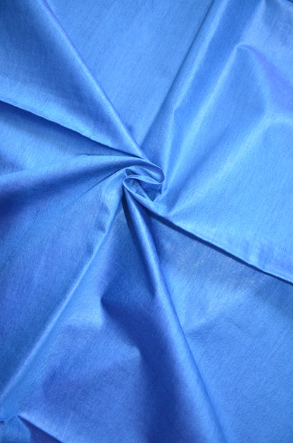 Indigo Blue Contemporary Thread Work Vegan Silk Handloom Saree